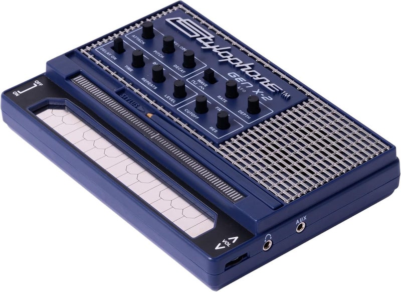 Stylophone جينكس-2 سينثسايزر تناظري محمول مع مكبر صوت مدمج، LFO، فلتر، تأخير تناظري ومخرج CV/Gate | لوحة مفاتيح سينثسايزر | آلة موسيقية سينث - Image 2